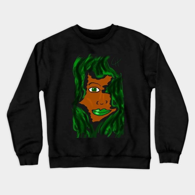 Emerald Gaze Crewneck Sweatshirt by PryorandBoyd